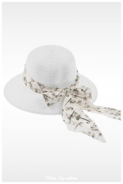 PIECE SIGNATURE Short Brim Luxury Straw Hat for Women (57-58 cm) (Adjustable ...