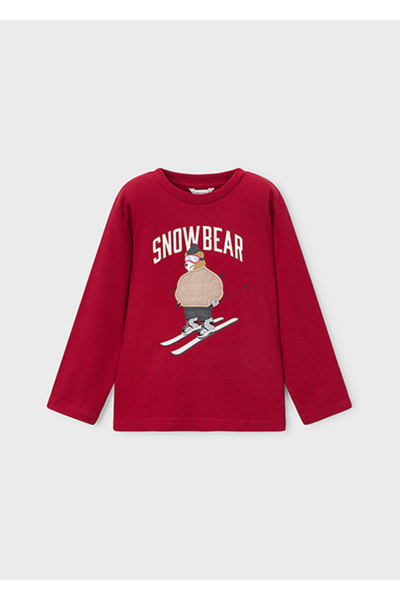 MAYORAL Red Boy's Long Sleeve T-Shirt 4023