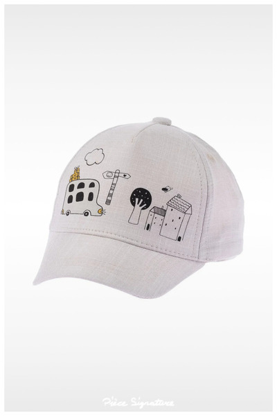 PIECE SIGNATURE 100% Cotton Sun Hat for Boys (1-3 Years) (Size 48-50)