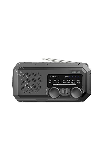 Green Lion G-Radio Lite with Power Bank & Flashlight - Black