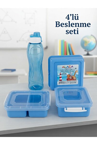 Lider MAGNESİA 4LÜ OKUL BESLENME SETİ 1,4 LT + 750ML SU MATARASI