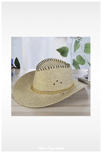 PIECE SIGNATURE Summer, Fashion Rope Cowboy Hat (For Women And Men)