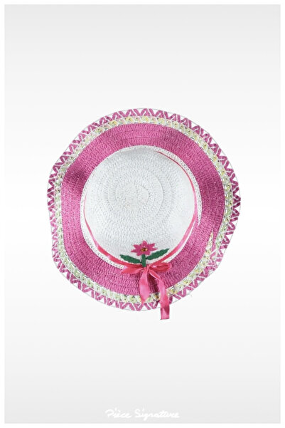 PIECE SIGNATURE Girl's Flower Ribbon Straw Hat