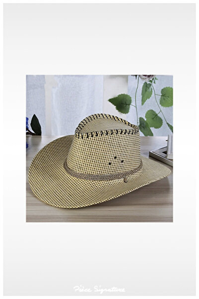 PIECE SIGNATURE Summer, Fashion Rope Cowboy Hat (For Women And Men)