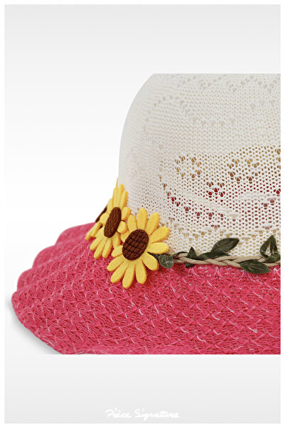PIECE SIGNATURE Mercerized Straw Hat for Girls (Ages 6-10) (Size 52 cm)