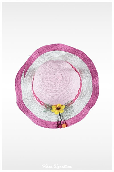 PIECE SIGNATURE Girl's Yellow Daisy Straw Hat