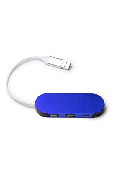 STAMINA Hub USB DORIAN, 3 porturi USB-A/USB-C, albastru