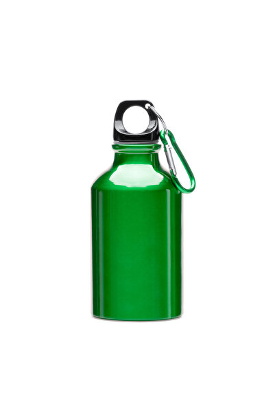 STAMINA Sticlă sport YACA din aluminiu cu carabină, 330 ml, verde