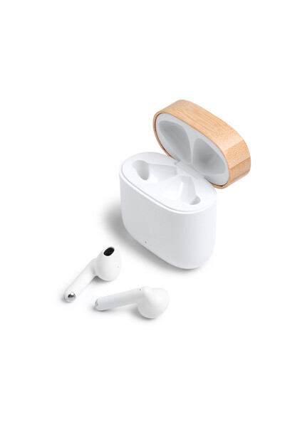 STAMINA Căști wireless Bluetooth SAURO, TWS, carcasă încărcare, alb