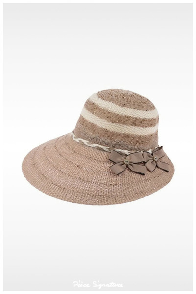 PIECE SIGNATURE Mercerized Moonshield Sun Hat (57-58 Cm) (There is a Tighteni...