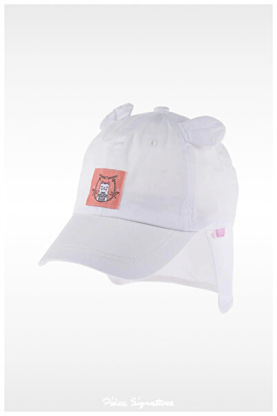 PIECE SIGNATURE 100% Cotton Sun Hat for Girls with Neck Protector (1-3 Years)...
