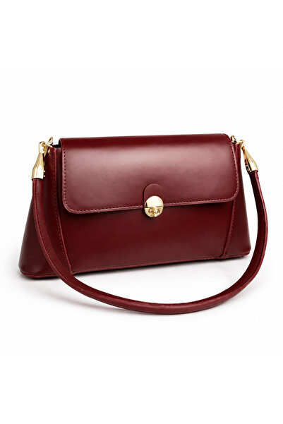 Nura Collection Burgundy Women's Morgana Hand and Shoulder Bag