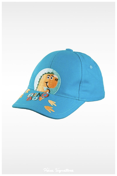PIECE SIGNATURE 100% Cotton Dinosaur Embroidered Hat for Babies (0-18 Months)...