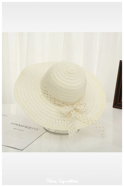 PIECE SIGNATURE Straw Floppy Beach Hat for Women (56-58 cm)