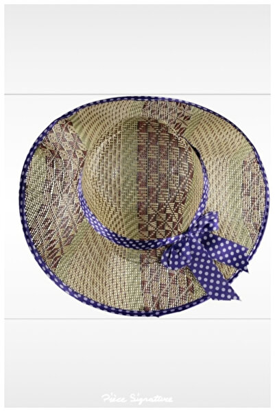 PIECE SIGNATURE Summer Women's Straw Hat (Lilac)