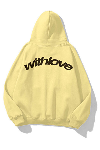 Cupla Unisex with Love Sweatshirt Soft Yellow