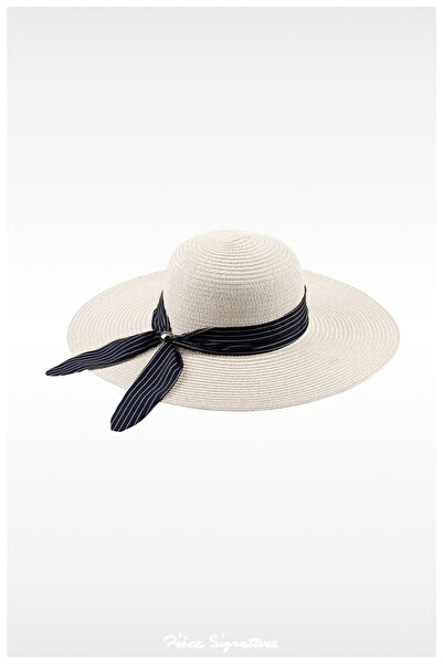 PIECE SIGNATURE Luxury Straw Beach Hat (57-58 cm) (Adjustable String Inside A...