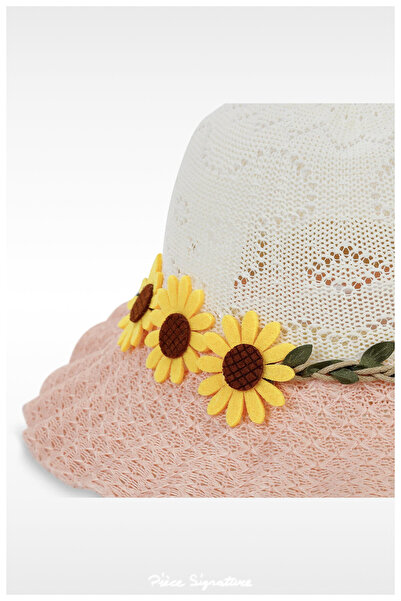 PIECE SIGNATURE Mercerized Straw Hat for Girls (Ages 6-10) (Size 52 cm)