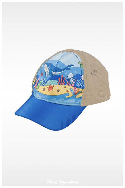 PIECE SIGNATURE 100% Cotton, Boy, Printed Hat (Age 4-8) (52 cm)