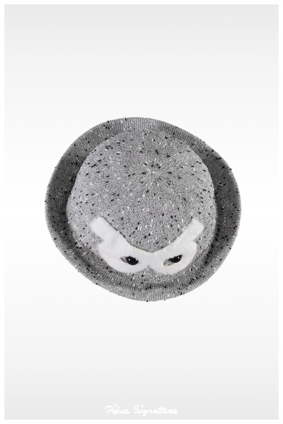 PIECE SIGNATURE Octopus Mercerized Children's Hat (Age 2-5) (Purple Gray)