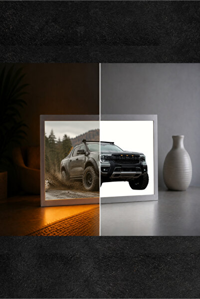 ZARK garage Ford Ranger 4x4 Off Road LED Işıklı Tablo – Dekoratif Masa & Gece...