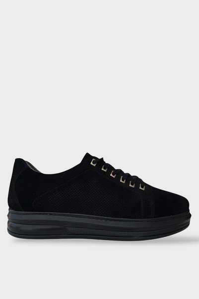 Jagulep Men's Genuine Leather Shoes Black