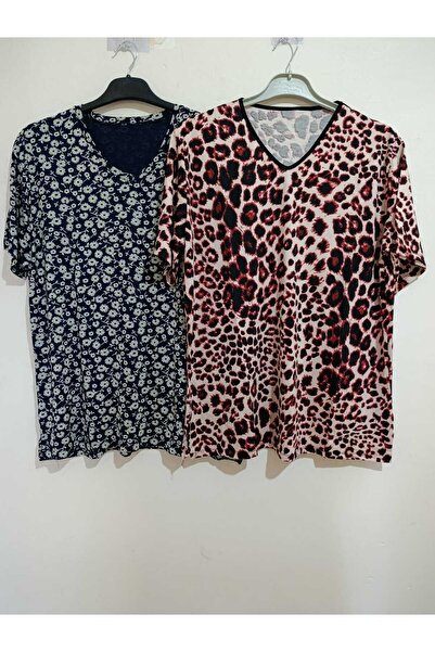 anne moda ankara 2-Pack, Full Summer Wear, Short Sleeve, Lycra Viscose, Anti-...