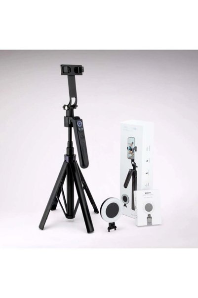 PopZa Professional Auto Face Tracking Tripod with Dual LED Lights for Vlogging