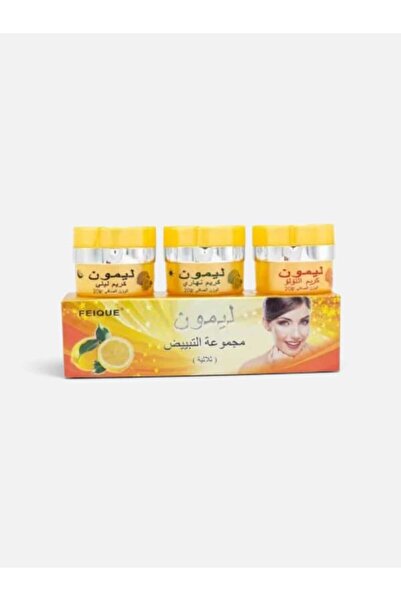 Feique مجموعة التبييض الثلاثية بخلاصة الليمون 3 عبوات 20 جرام لكل منها)