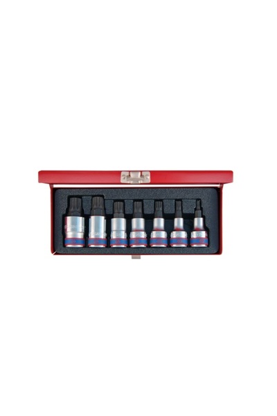 King Tony Set de chei tubulare canelate de 1/2 inch, 7 piese, scurte, M6-M18 ...