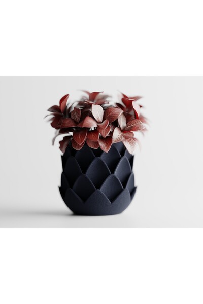 LayerCrew Ghiveci decorativ Phyllara 11.5 cm 12.5 cm 12.5 cm Dark Blue