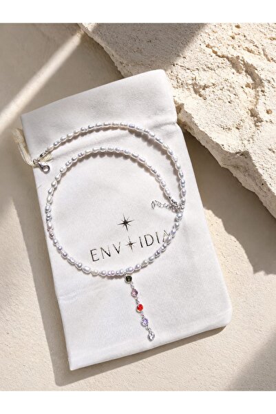 ENVIDIA Eclipse Pearl Rainbow Necklace