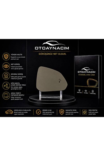 AKAYNA TOGG T10 & T10 X 2023- MODEL SONRAIS SAĞ TARAF AYNA CAMI(KÖR NOKTA UYA...