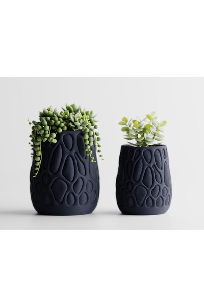 LayerCrew Ghiveci decorativ Organica 9.4 cm 7.9 cm 8 cm Dark Blue