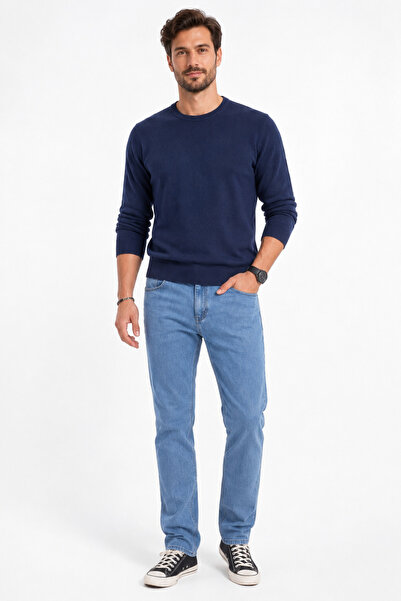 Denim 36 Boy Mavi Uzun Boy Erkek Likralı Klasik Kesim Kot Pantolon