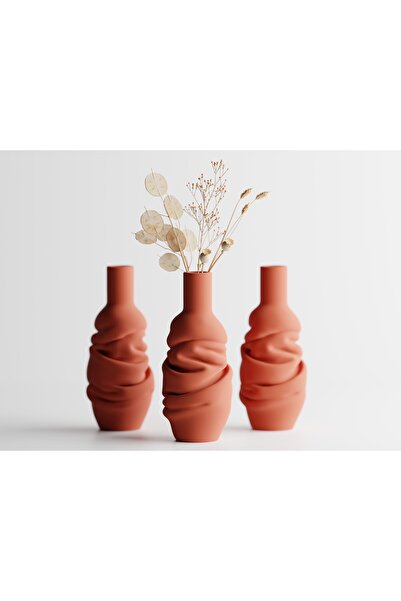 LayerCrew Vază decorativă Volo 20 cm 8.5 cm 8.5 cm Muted Red