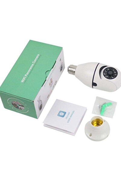 Gennext WiFi Panorama Light Bulb Security Camera 1080P 2MP, Wireless Outdoor ...