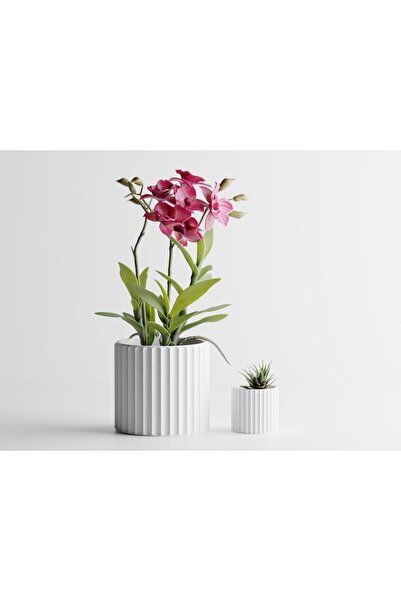 LayerCrew Ghiveci decorativ Muris 6.5 cm 6.9 cm 6.9 cm Jade White