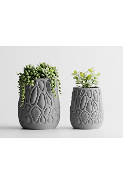 LayerCrew Ghiveci decorativ Organica 9.4 cm 7.9 cm 8 cm Ash Gray