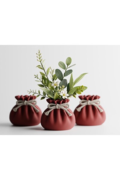 LayerCrew Vază decorativă Lazora 11.6 cm 10.3 cm 11.8 cm Dark Red