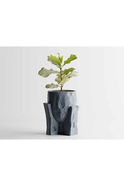 LayerCrew Ghiveci decorativ cu suport Grotia 12.2 cm 10.2 cm 10.3 cm Blue Gray