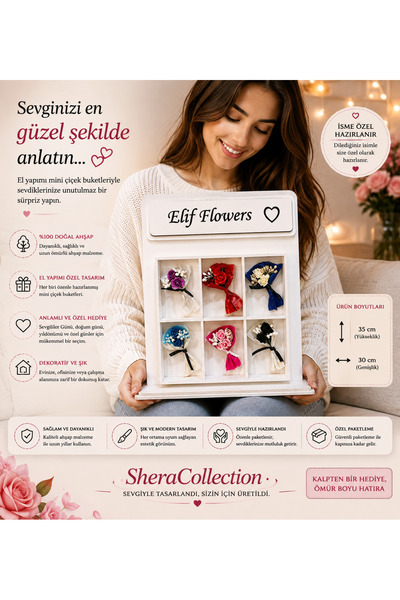 Genel Markalar Ahşap Çiçek Otomatı | Kişiye Özel Hediye