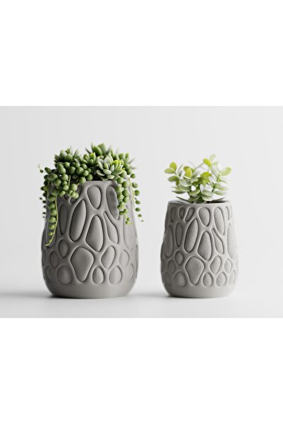 LayerCrew Ghiveci decorativ Organica 9.4 cm 7.9 cm 8 cm Gray