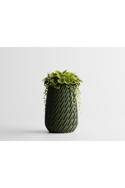 LayerCrew Vază decorativă Thyren 14 cm 10 cm 10 cm Dark Green