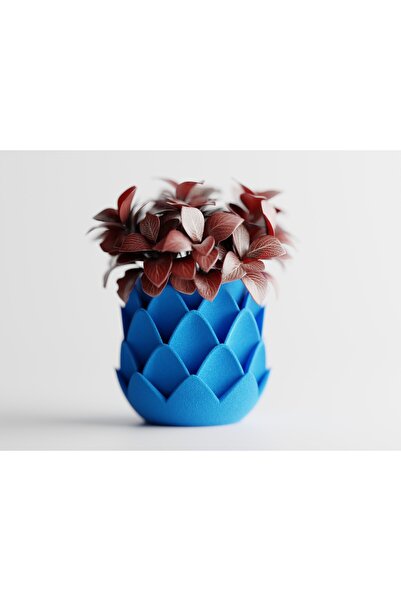 LayerCrew Ghiveci decorativ Phyllara 11.5 cm 12.5 cm 12.5 cm Cyan