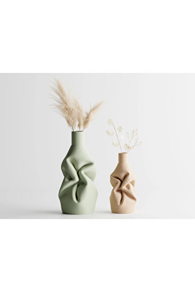 LayerCrew Set 2 vaze Plia 16 cm 7.8 cm 7.8 cm Cream Pastel Mint