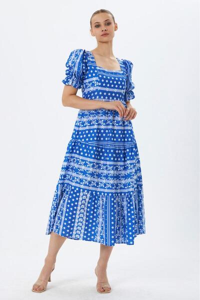 MY GRS Poplin Fabric Square Neck Dress