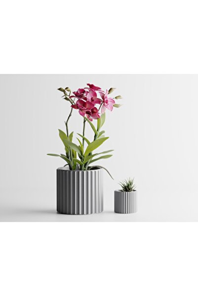 LayerCrew Ghiveci decorativ Muris 6.5 cm 6.9 cm 6.9 cm Silver