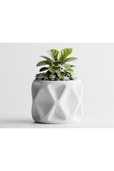 LayerCrew Ghiveci decorativ Tervielle 10 cm 12 cm 12.6 cm Ivory White