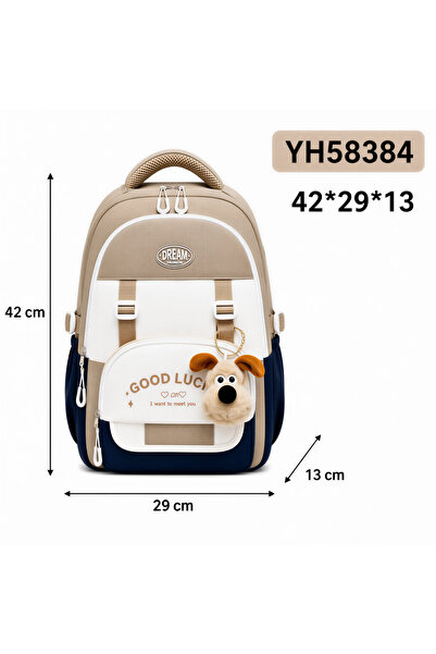 KAZUKO Fashionable School Backpack for Children with Cute Doll